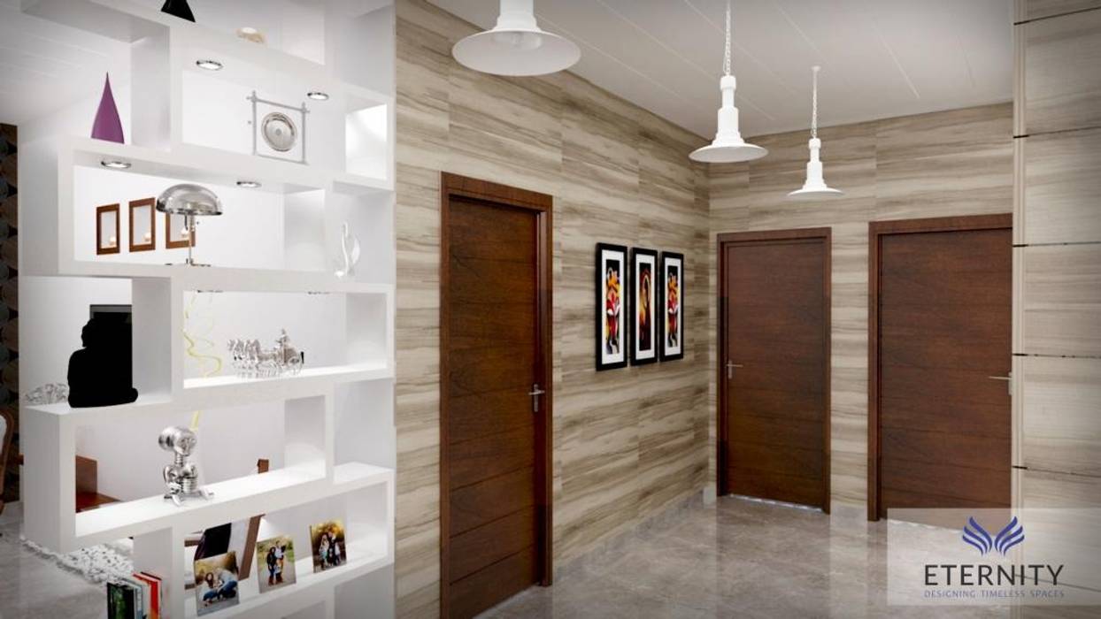 Interior design, Eternity Designers Eternity Designers Modern Corridor, Hallway and Staircase