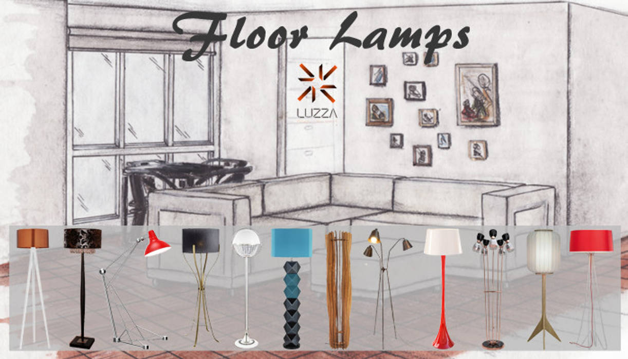 Floor lamps LUZZA by AIPI - Portuguese Lighting Association Casas modernas floor lamps,lamps,decor,decoracao,home interior,design,design interior,iluminacao,lighting,Acessórios e Decoração