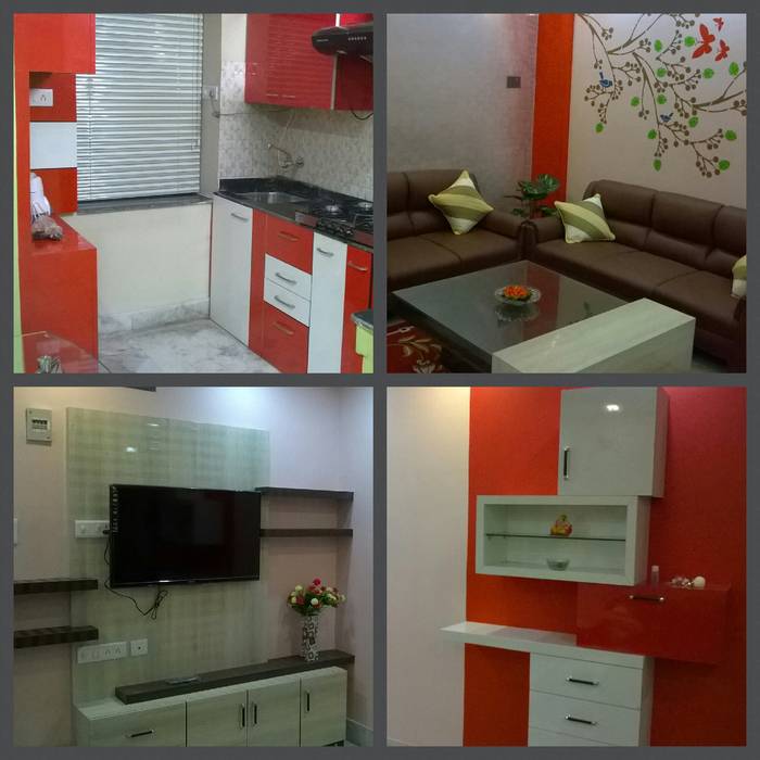 Residence project at ANDAL, WEST BENGAL, INDIA., Elegant Dwelling Elegant Dwelling Modern kitchen Cabinets & shelves