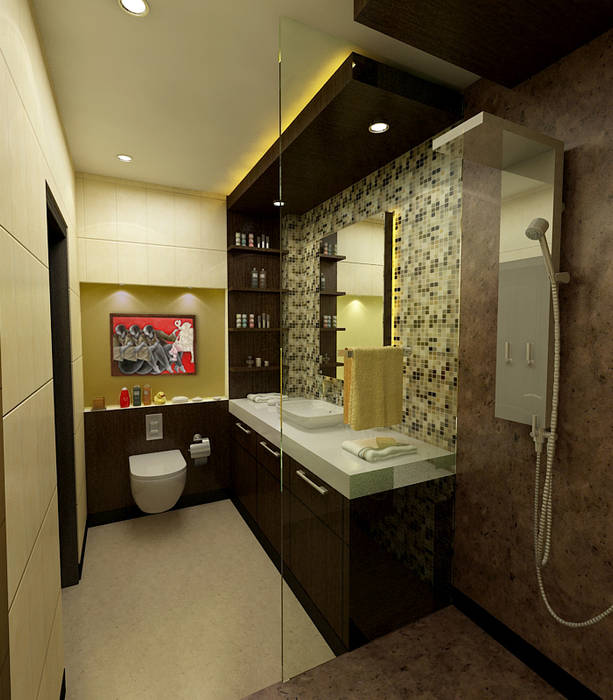 Greater Kailash Residence , The Brick Studio The Brick Studio Modern bathroom