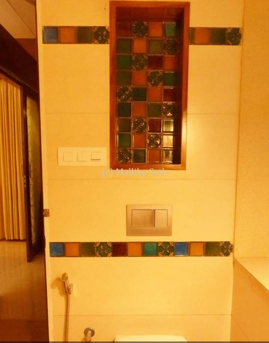 Interiors for a Villa at Ferns Paradise, Bangalore, Mallika Seth Mallika Seth Industrial style bathroom