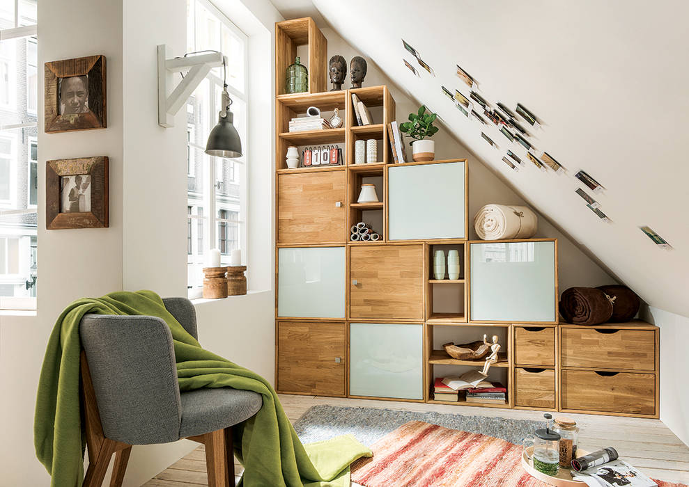 Natürliches Wohnzimmer , allnatura allnatura Modern living room Storage