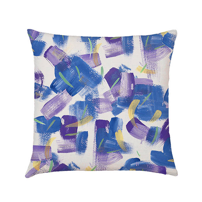 Painterly cushion cover cobalt Occipinti Living room Accessories & decoration