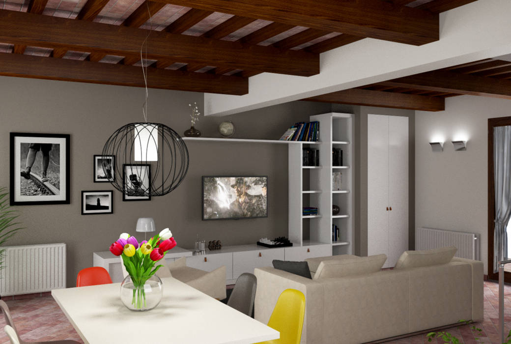 Soggiorno Casa C, design WOOD design WOOD Living room