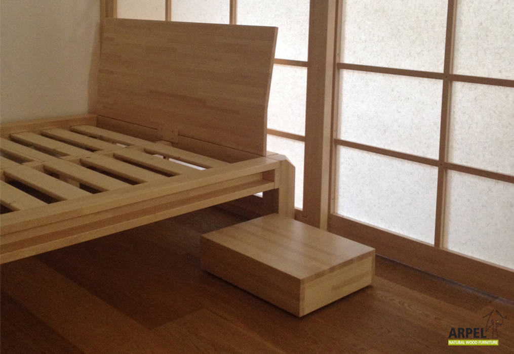 Divisione d'ambiente e arredamento di una camera da letto doppia, Arpel Arpel Asian style bedroom Solid Wood