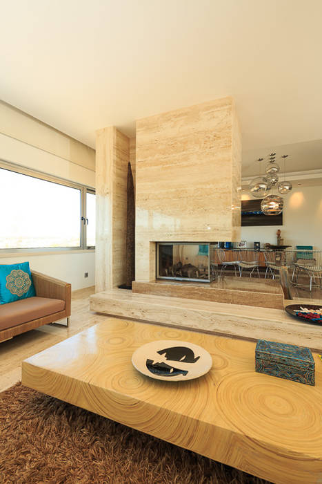 Moradia Algarve 2012 Salas de estar mediterrânicas por Atelier Ana Leonor Rocha Mediterrânico