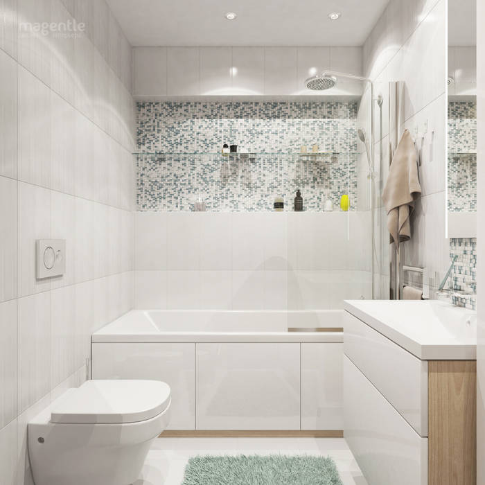 Заречная MAGENTLE Ванная комната в стиле минимализм Плитка