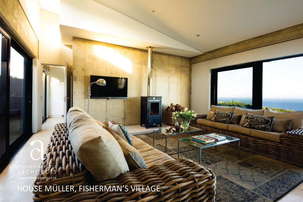 House Meuller, Coetzee Alberts Architects Coetzee Alberts Architects Modern living room