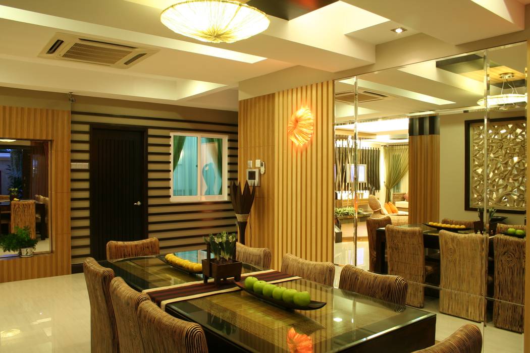 Tropical Retreat | SEMI-DETACHED, Design Spirits Design Spirits Tropical style dining room