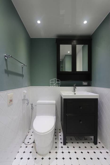 모던한 느낌의 23평 인테리어, 홍예디자인 홍예디자인 모던스타일 욕실