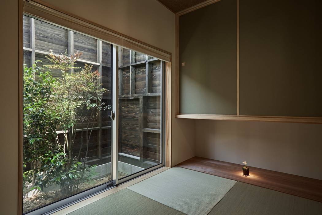 ホワイエのある家, toki Architect design office toki Architect design office モダンスタイルの寝室 和室,和風,畳