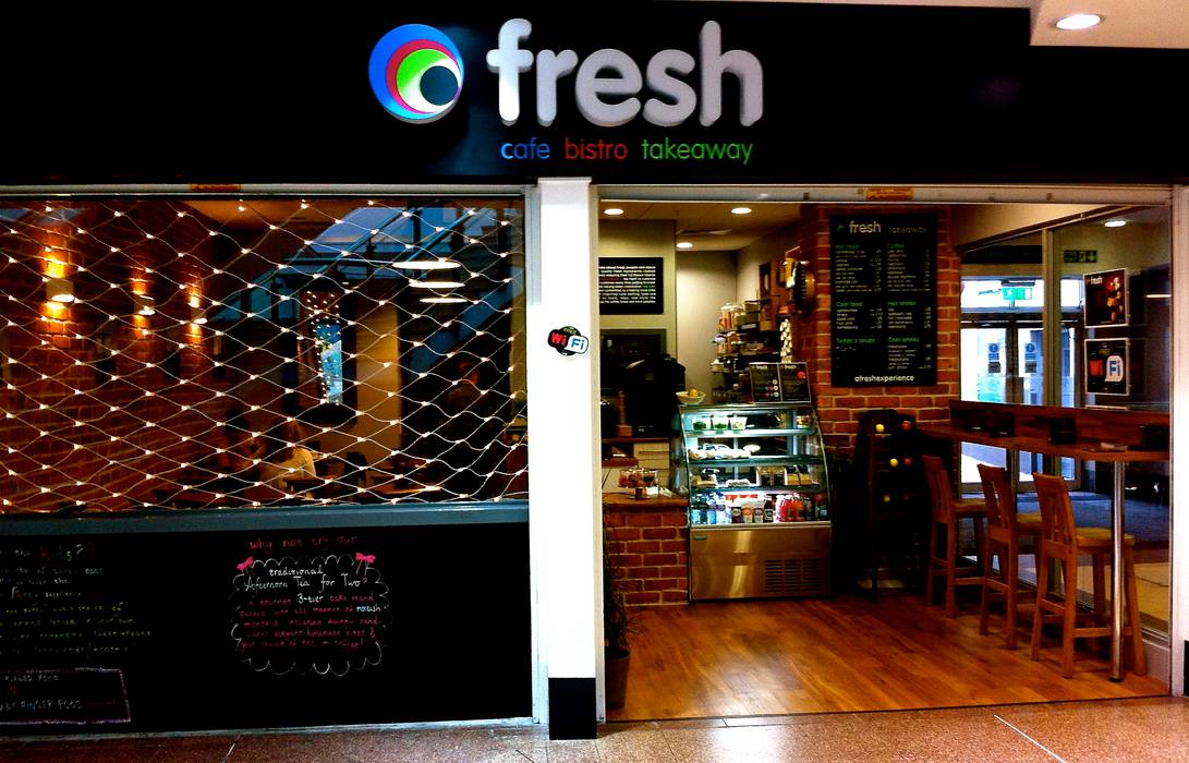 Fresh cafe bistro, Greenock, Richard Robb Architects Richard Robb Architects Rustic style walls & floors