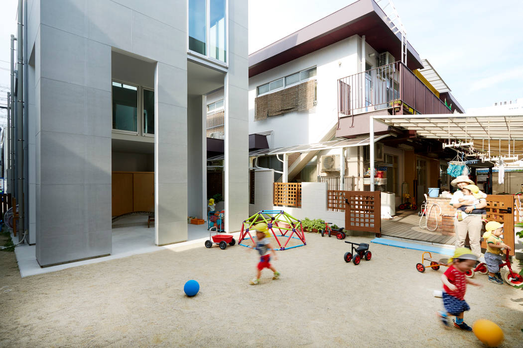 住居と園庭, 松浦荘太建築設計事務所 松浦荘太建築設計事務所 庭院