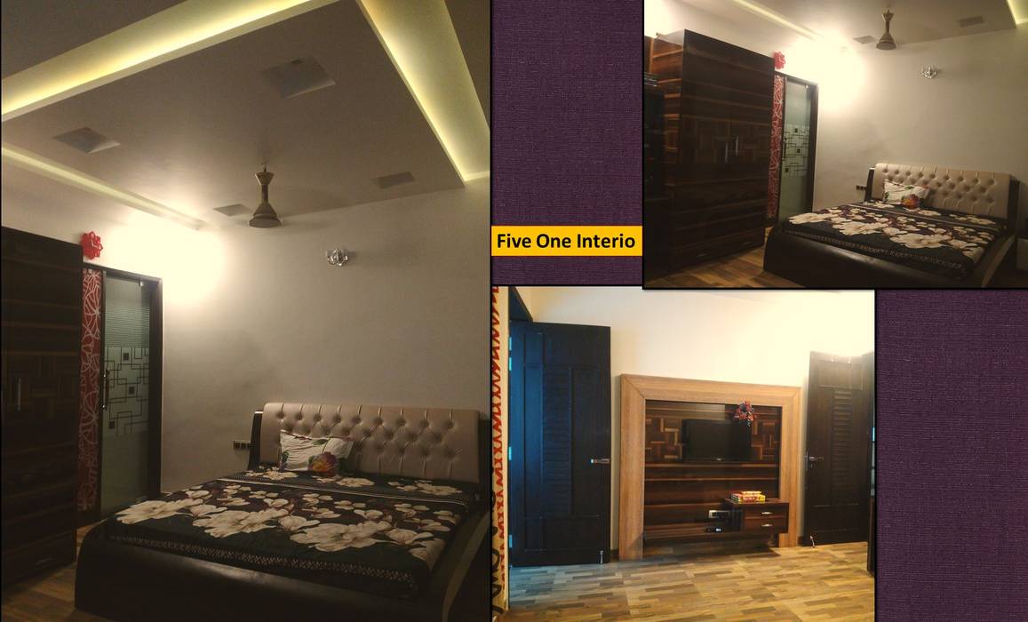 MODERN STYLE HOME AT KANPUR, Five One Interio Five One Interio Minimalist bedroom Beds & headboards
