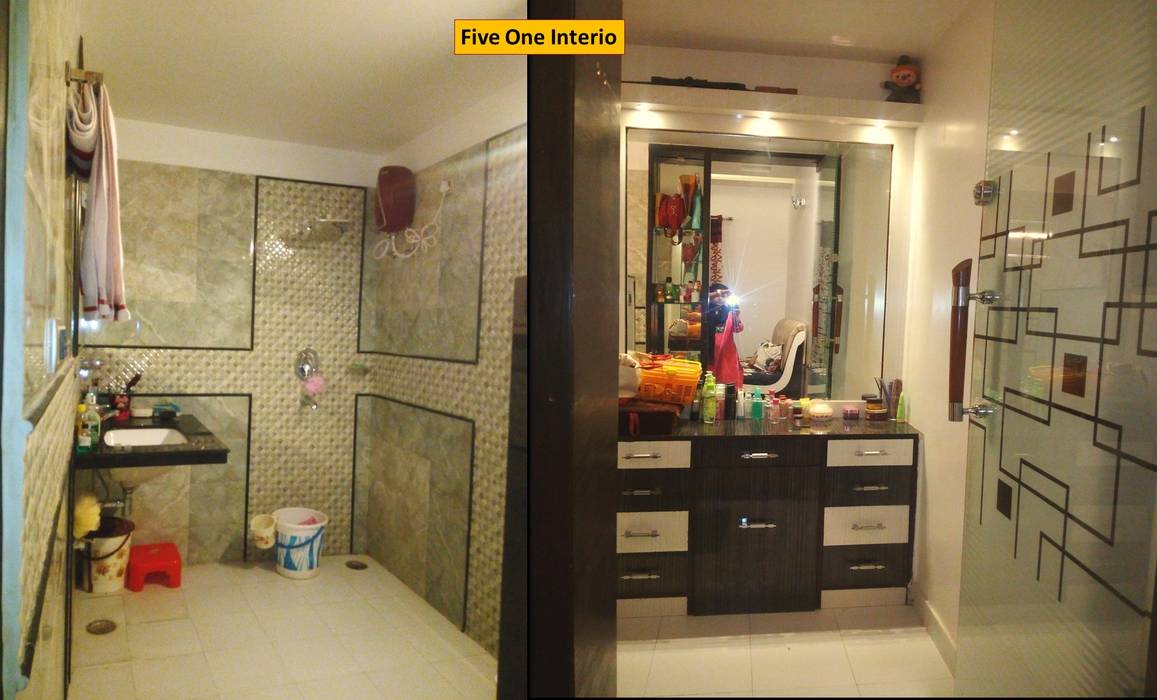 MODERN STYLE HOME AT KANPUR, Five One Interio Five One Interio Minimalist bathroom Mirrors