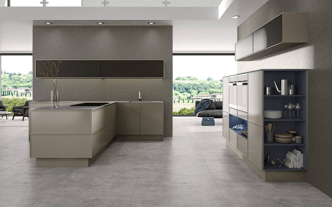 Alta Framed Fascias Deseo Minimalist kitchen Cabinets & shelves