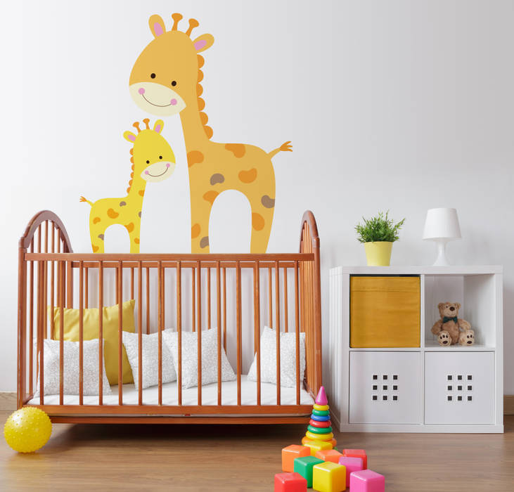 Kids room idea Pixers Modern nursery/kids room wall mural,wallpaper,kid,child,giraffe,animals,animals