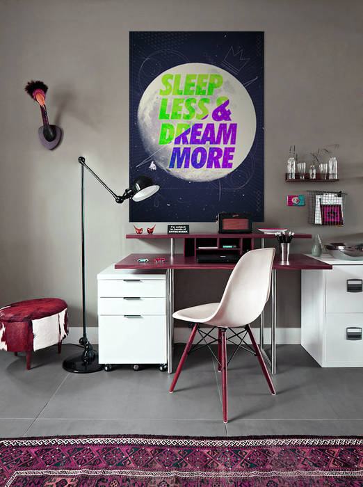 Sleep Less Pixers مكتب عمل أو دراسة poster,moon,sleep,motivation