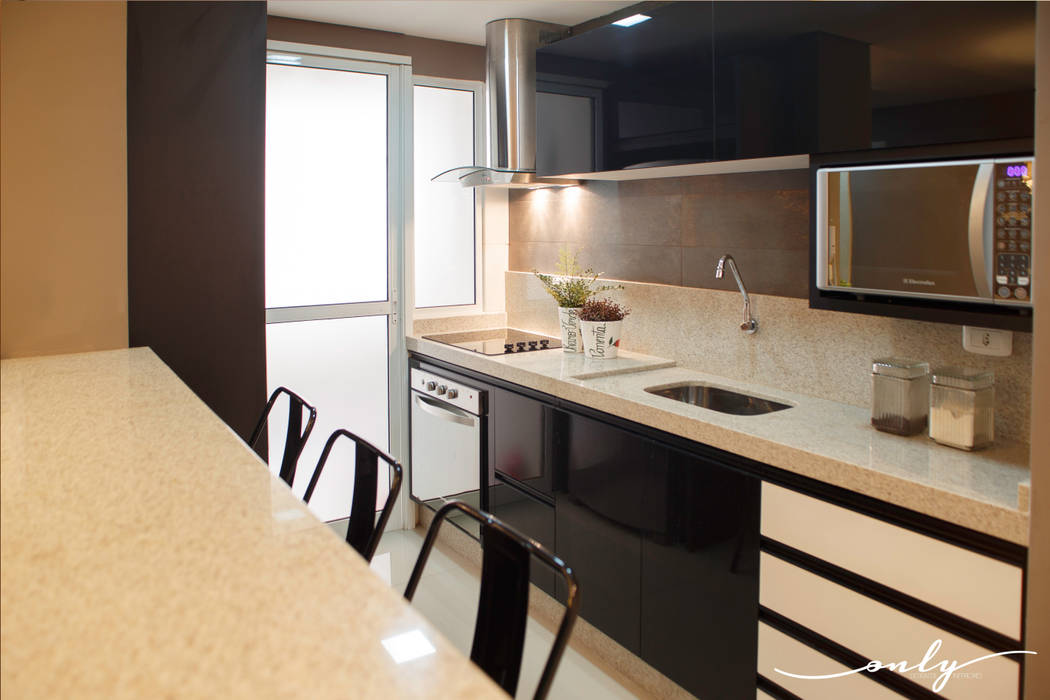 Apartamento N | H, Only Design de Interiores Only Design de Interiores Modern Kitchen