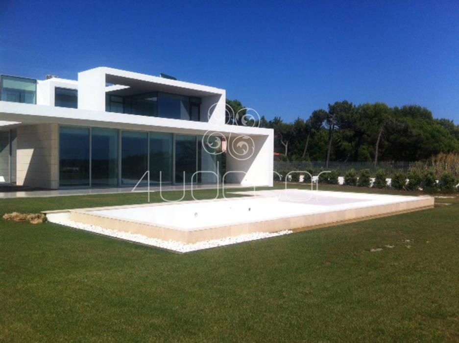 4 Piscina Em Microcimento Branco 4udecor Microcimento Piscinas Modernas Homify