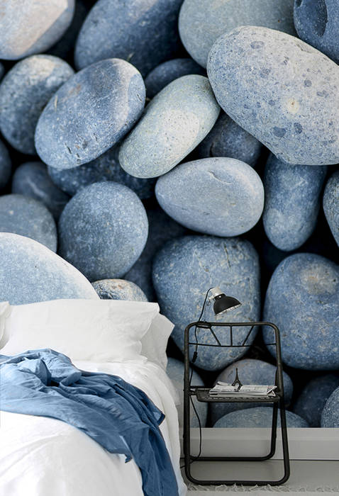 Mexican Pebbles Pixers Eclectic style bedroom pebbles,stones,stone,wall mural,wallpaper