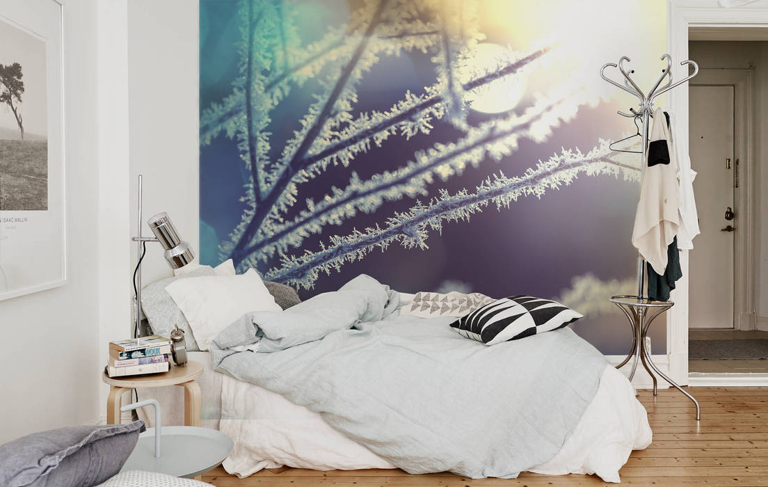 Rime Pixers Scandinavian style bedroom wall mural,wallpaper,frost,rime,winter