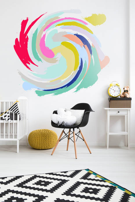 Swirl Pixers Nursery/kid’s room swirl,warm colours,pastels,pastel,wall decal,wall mural,wall sticker,wallpaper