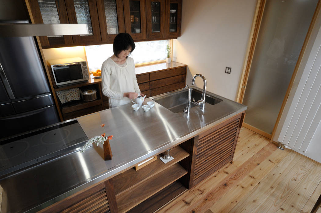 製作システムキッチン 藤松建築設計室 北欧デザインの キッチン シンク＆タップ