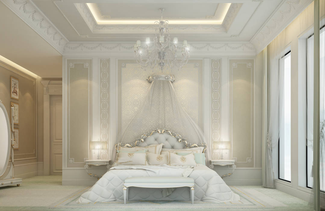 Bedroom Design in Soft and Restful Scheme, IONS DESIGN IONS DESIGN غرفة نوم رخام bedroom design,interior design,home design,home interior