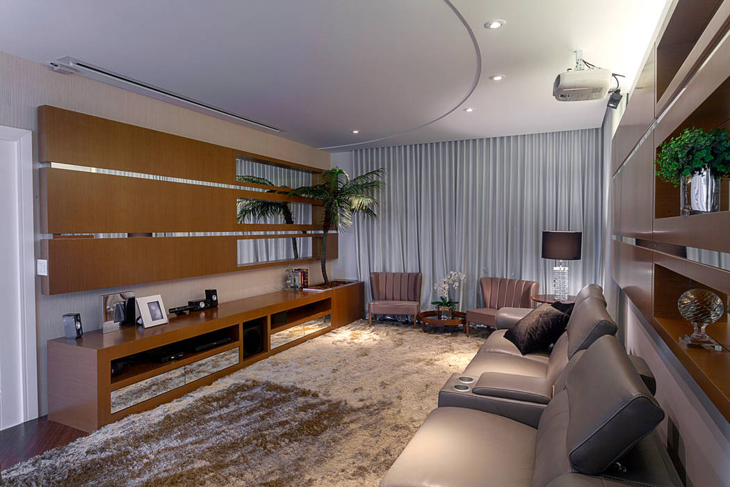 homify Salas multimídia modernas home theater