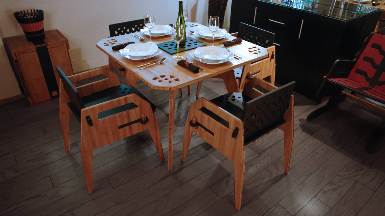 Comedor MayoCinco 2 Wedgewood Furniture Comedores modernos mesa de comedor,silla de comedor,diseño mexicano,bambú,valchromat,Mesas