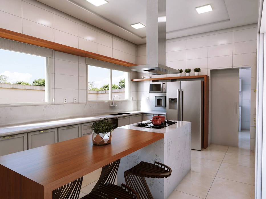 Retrofit Residencial 3D, Lozí - Projeto e Obra Lozí - Projeto e Obra Modern kitchen