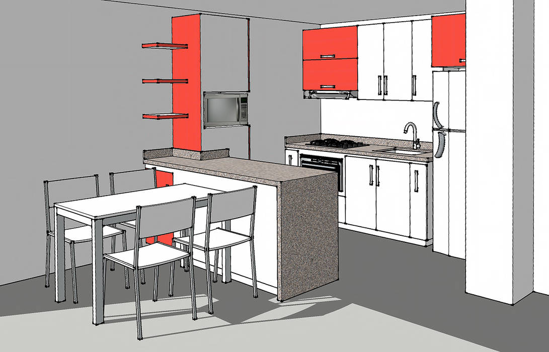 Lo primero: un render de tu cocina, Remodelar Proyectos Integrales Remodelar Proyectos Integrales Modern kitchen MDF White