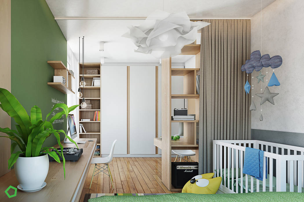Zelena apartment, Polygon arch&des Polygon arch&des Рабочий кабинет в стиле минимализм