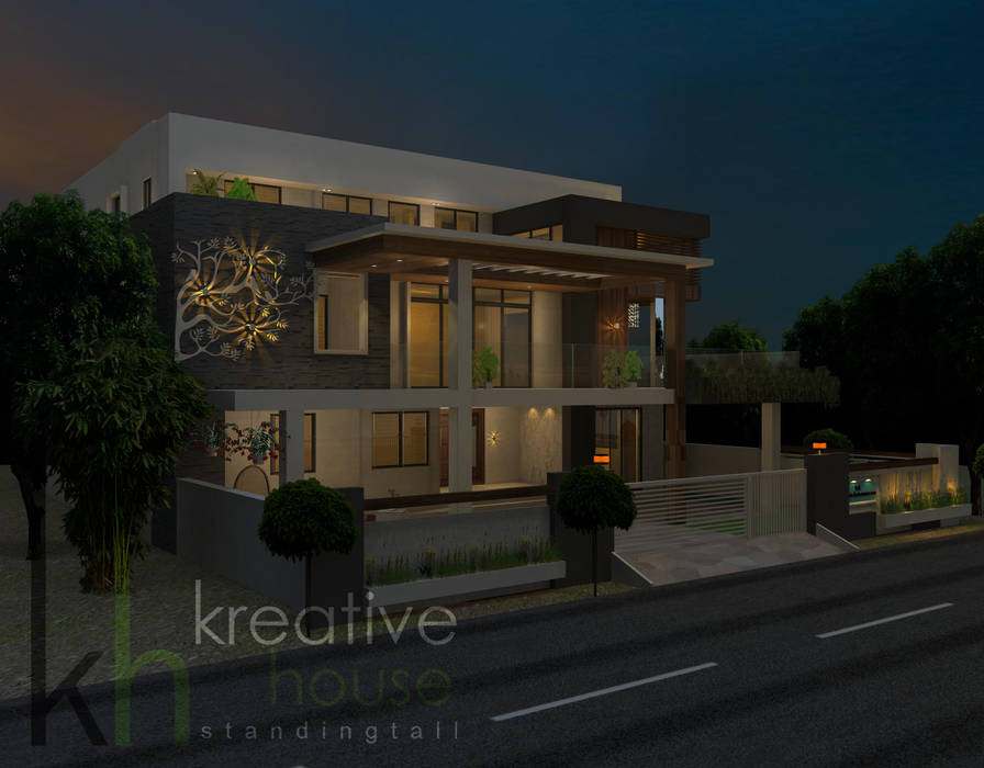 A Home with Luxurious and Arty Touches KREATIVE HOUSE Modern houses Marble