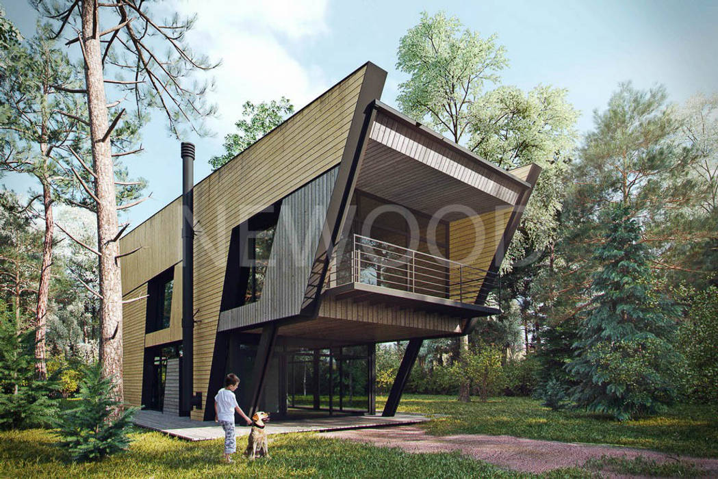 Alfa, NEWOOD - Современные деревянные дома NEWOOD - Современные деревянные дома Modern houses Wood Wood effect