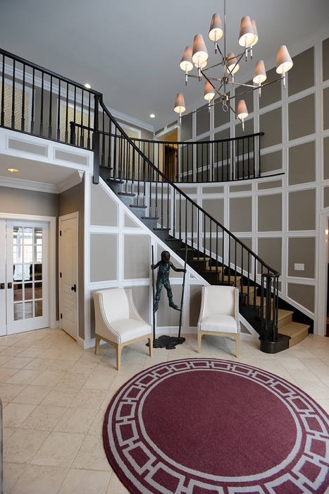 Villanova , Mel McDaniel Design Mel McDaniel Design Classic style corridor, hallway and stairs