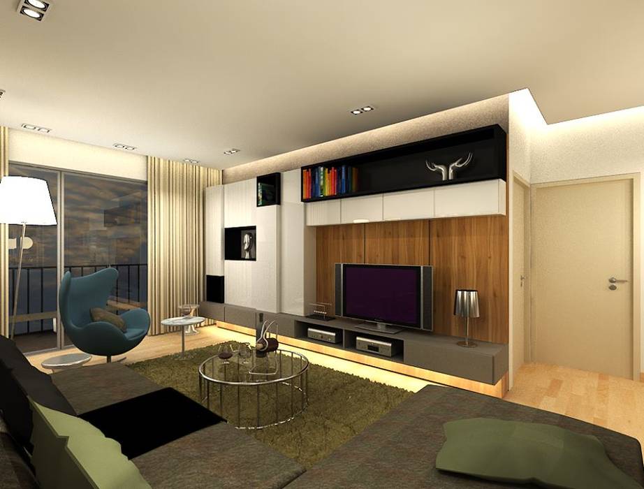 The Sanderson Home inDfinity Design (M) SDN BHD Living room living room,interior design,design and build,interior decor