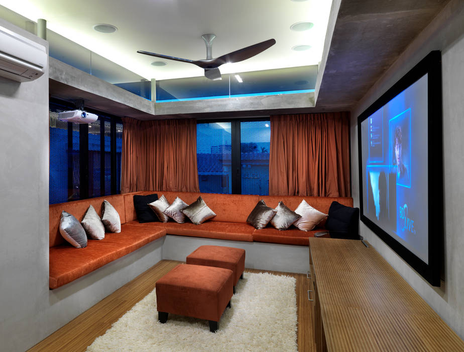 AV Room MJ Kanny Architect Modern style media rooms AV room