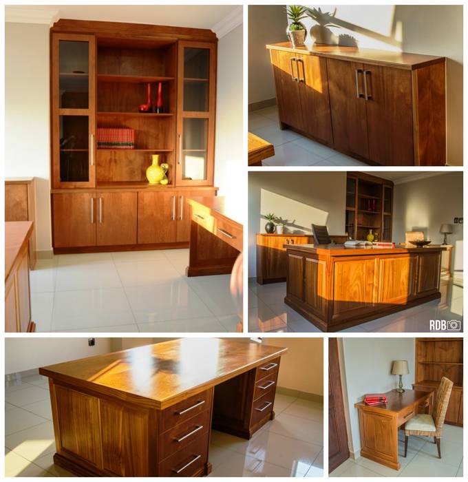 Mr & Mrs Dashe, Ergo Designer Kitchens & Cabinetry Ergo Designer Kitchens & Cabinetry Oficinas y bibliotecas de estilo clásico Madera Acabado en madera