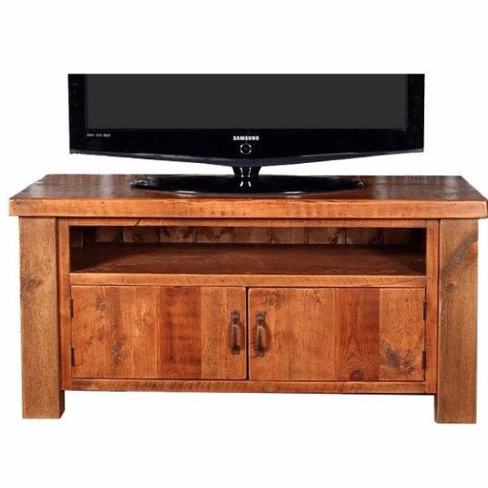 Moss 2 Door Reclaimed Wood TV Cabinet homify Rustykalny salon Drewno O efekcie drewna Meble RTV