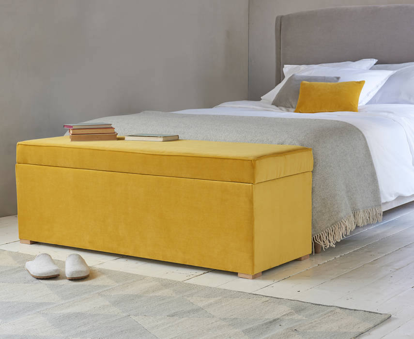 Eton Mess ottoman Loaf Camera da letto moderna Tessuti Ambra/Oro Accessori & Decorazioni