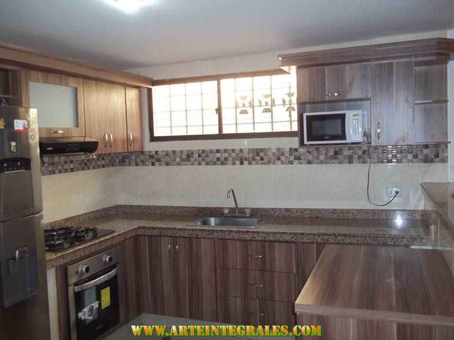 cocina moderna en barranquilla arteintegrales Cocinas modernas Madera Acabado en madera cocinas en barranqui,cocinas modulares