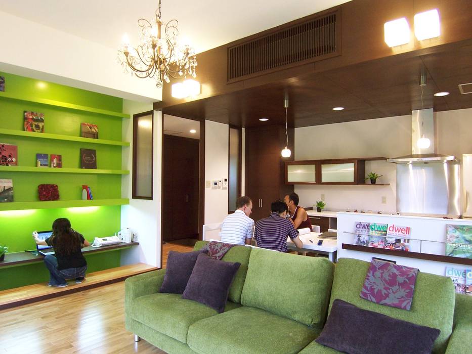 mhouse_改装工事, e.co room e.co room Ruang Keluarga Modern Beton Bertulang Sofas & armchairs