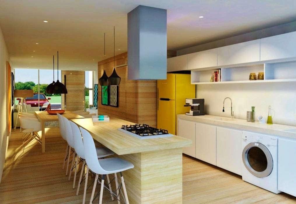 CASAS VERDES CAMPOS, hola hola Dapur Modern