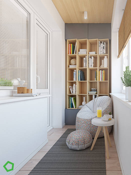 Fresh apartments, Polygon arch&des Polygon arch&des Balcone, Veranda & Terrazza in stile minimalista