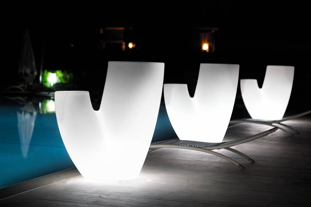 Sahara lighting 21st-design Giardino moderno Plastica Fioriere & Vasi