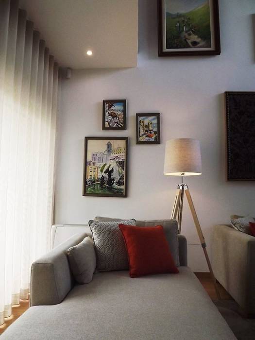 Sala de estar - Zona de leitura Traço Magenta - Design de Interiores Salas de estar modernas Acessórios e Decoração