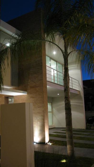 Fachada frontal homify casas minimalistas ladrillos blanco | homify