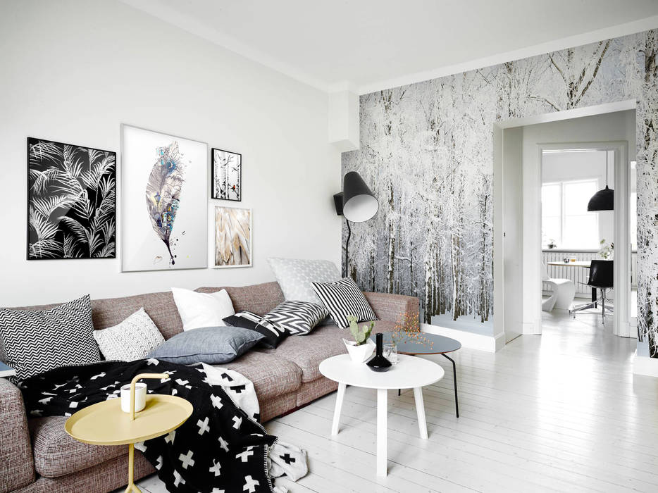 Cold Nature Pixers Living room Grey winter,fores,trees,wall mural,wallpaper,canvas,posters,posters